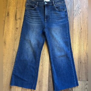 Risen Women’s High-Rise Wide Leg Jeans in Dark Blue